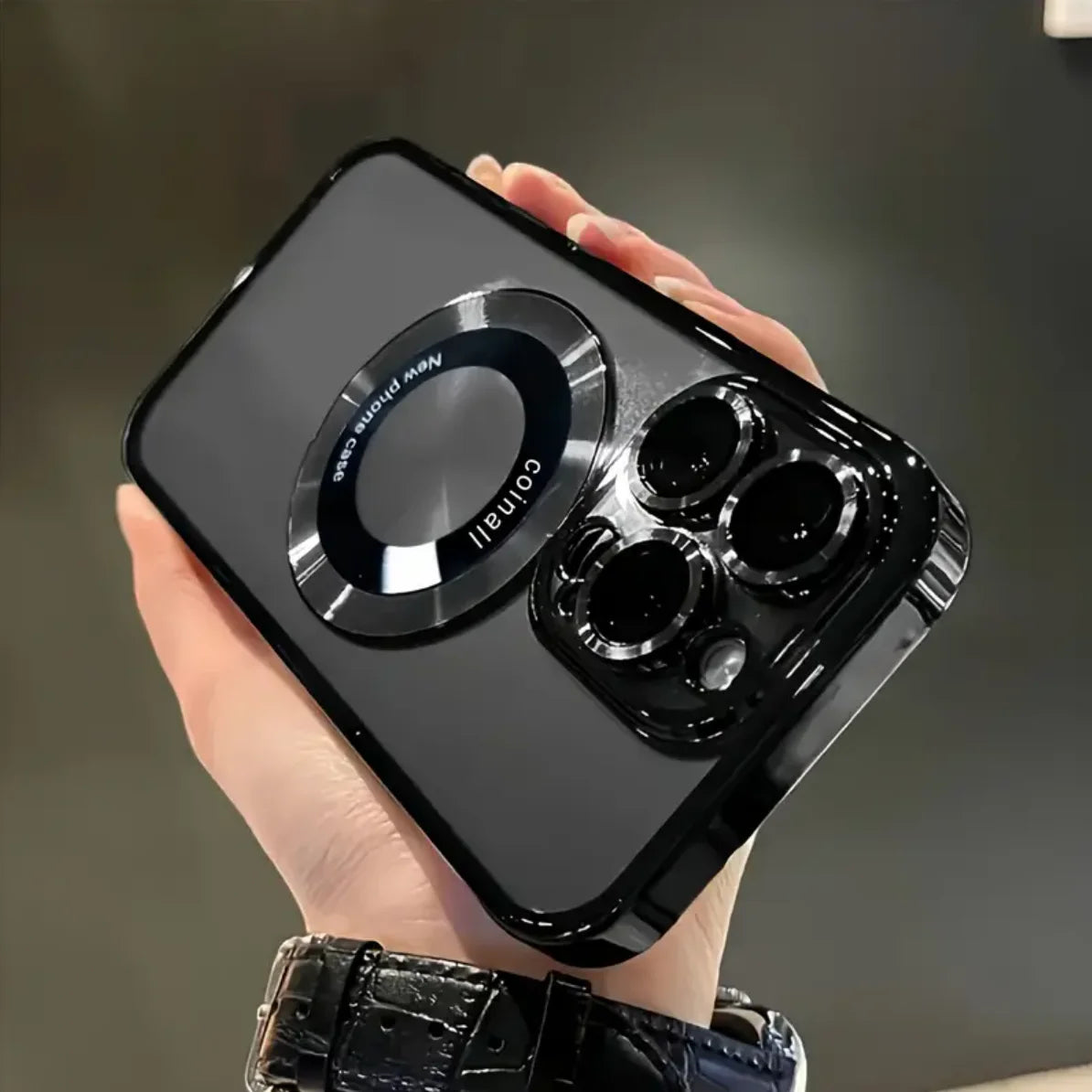 New Luxury Transparent Magnetic Wireless Charging Phone Case For IPhone 16/15/14/13/12/11 Pro Max Plus With Lens Protector Shock