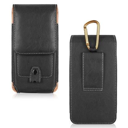 Vertical Leather Universal Cell Phone Holster Bag Belt Clip Loop Pouch Wallet Case Cover for Samsung iPhone Xiaomi Huawei LG