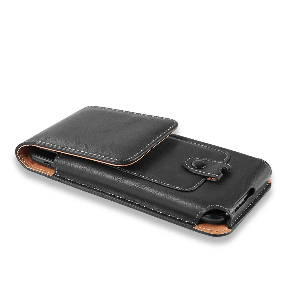 Universal Belt Clip holster leather phone case cover For iphone XS 4.7/5.5/6.3 inch Waist bag wallet pouch for Samsung xiaomi