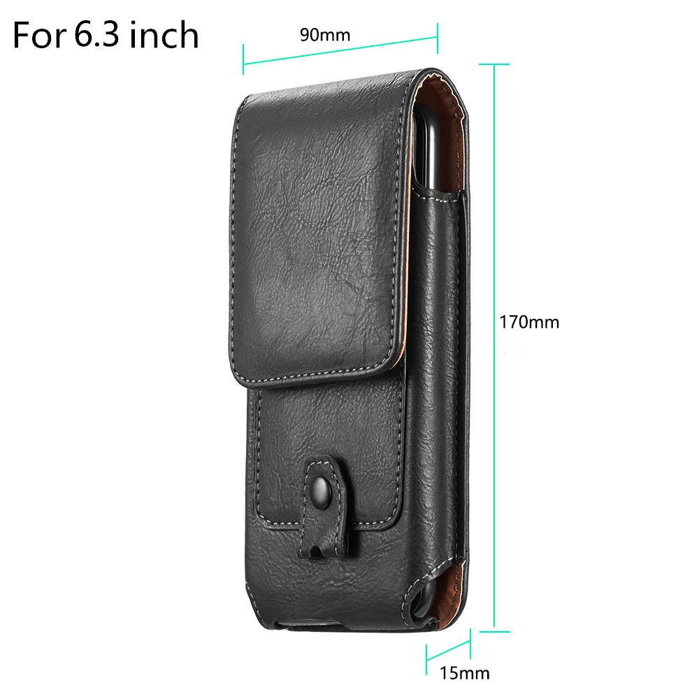 Universal Belt Clip holster leather phone case cover For iphone XS 4.7/5.5/6.3 inch Waist bag wallet pouch for Samsung xiaomi