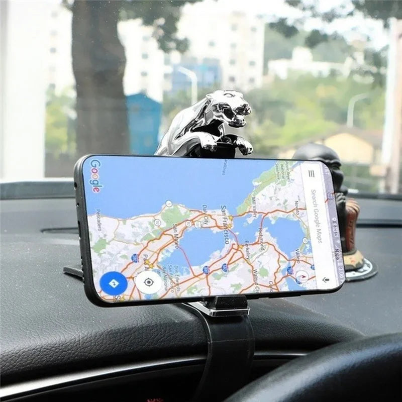 Cool Jaguar Cheetah HUD Car Phone Holder Leopard Cell Phone GPS Stand 360 Degree Mount Adjustable Clip Holder Accessories