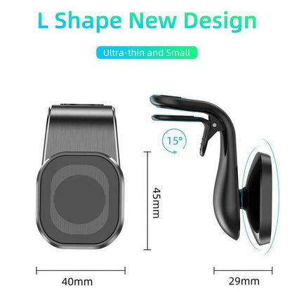 360° Rotating Magnetic Car Phone Mount, Universal for iPhone 12/11 Pro, Vent and Dashboard Metal GPS Holder