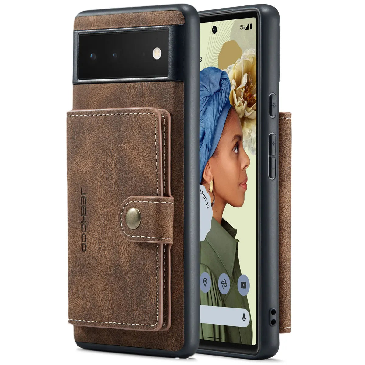 Case For Google Pixel 7 6 Pro Pixel 6 Leather Wallet Card Solt Bag Magnetic case for Google Pixel 5A 5G