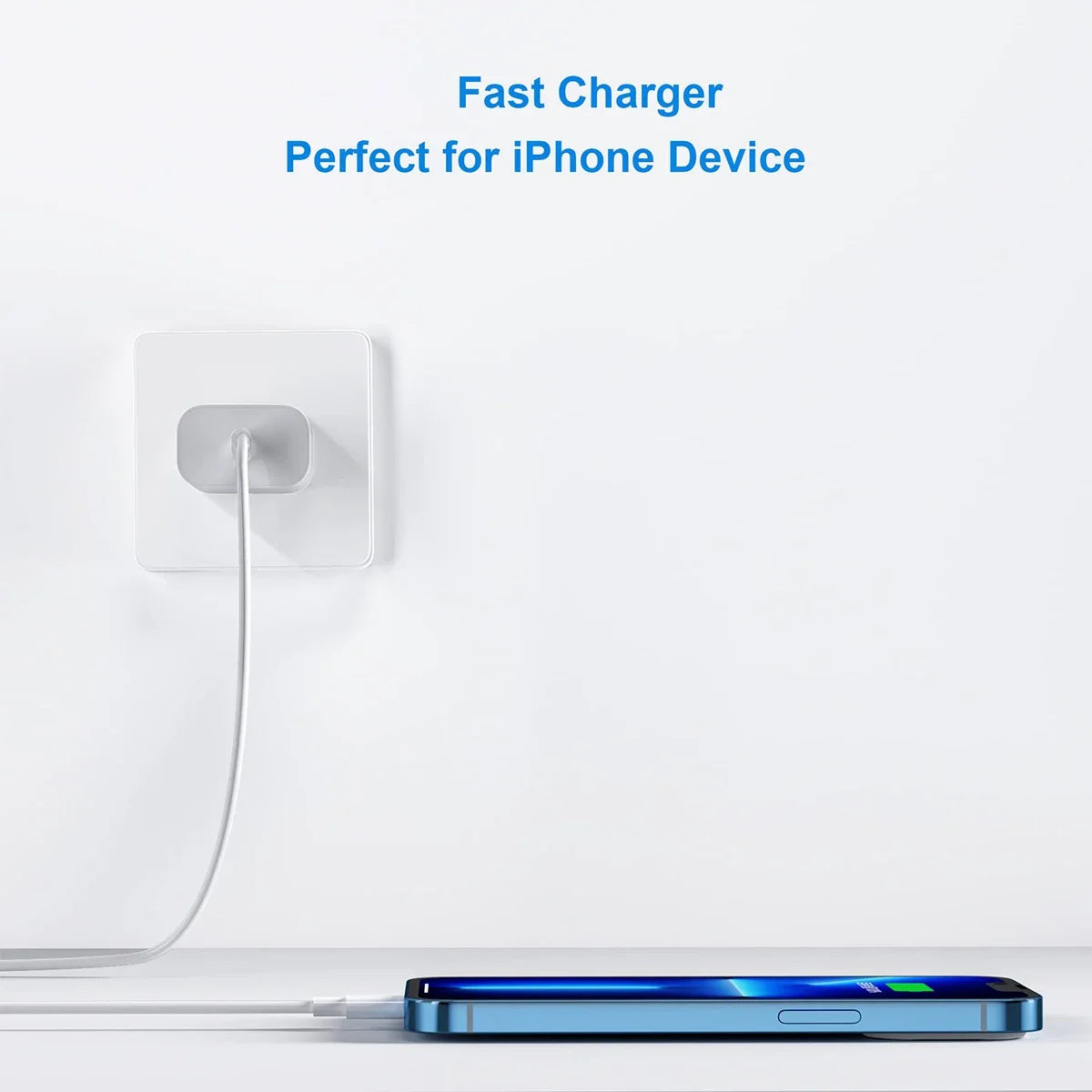 1-3Set 20W US USB C Port Fast Charger For iPhone 14 13 12 11 Pro Max Plus XR Xs 7 8 3.3 Ft USB C Fast Charging Cable Accessories