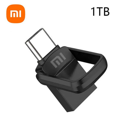 XIAOMI 2TB Metal U Disk 2 IN 1 OTG 1024GB 128GB Flash Drive USB 3.1 512gb 1TB Pen Drives Memory Stick Type C Adapter Gifts New