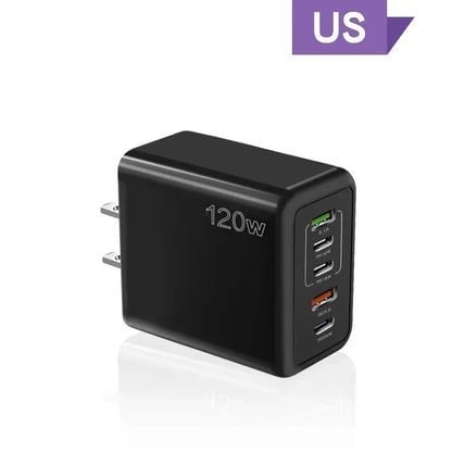 Xiaomi 120W Charger Fast Charging PD QC 3.0 USB Type C Charger Fast Charging EU/US/UK Plug Adapter For iphone 15 Samusng S23