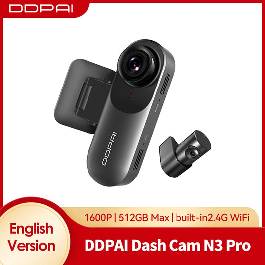 DDPAI Dash Camera Mola N3 Pro GPS Driving Vehicle Cam Wifi Smart Connect Car Recorder 1600P HD