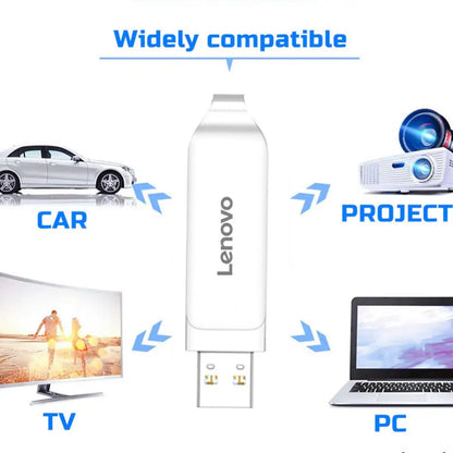 Lenovo 2TB USB 3.0 Flash Drive 2TB High-Speed Pen Drive 16TB 64TB Metal Waterproof Type-C PenDrive for Computer Storage Device