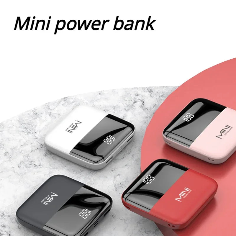 Super Mini Power Bank 20000mah Fast Charge Large Capacity Digital Display Power Banks Portable Charger Light Thin Powerbank New