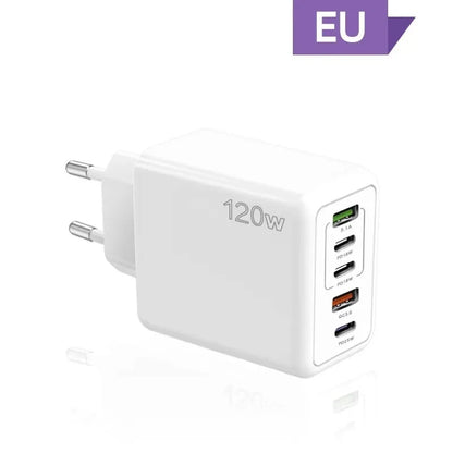 Xiaomi 120W Charger Fast Charging PD QC 3.0 USB Type C Charger Fast Charging EU/US/UK Plug Adapter For iphone 15 Samusng S23