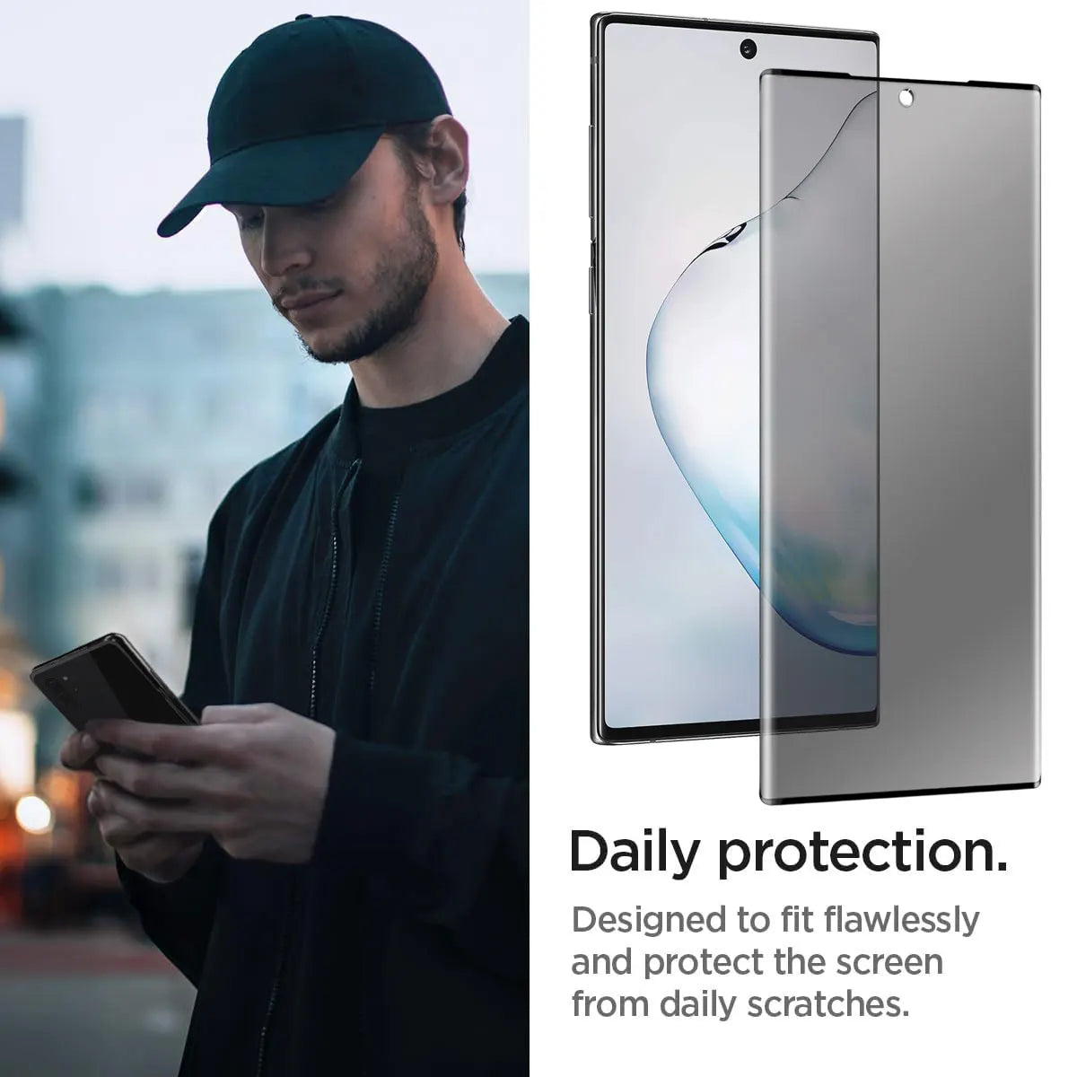 For Samsung Galaxy Note 10 /Note 10 +/Note 10 Plus 5G Case Friendly Anti Spy Privacy Tempered Glass Screen Protectors 2-Pack