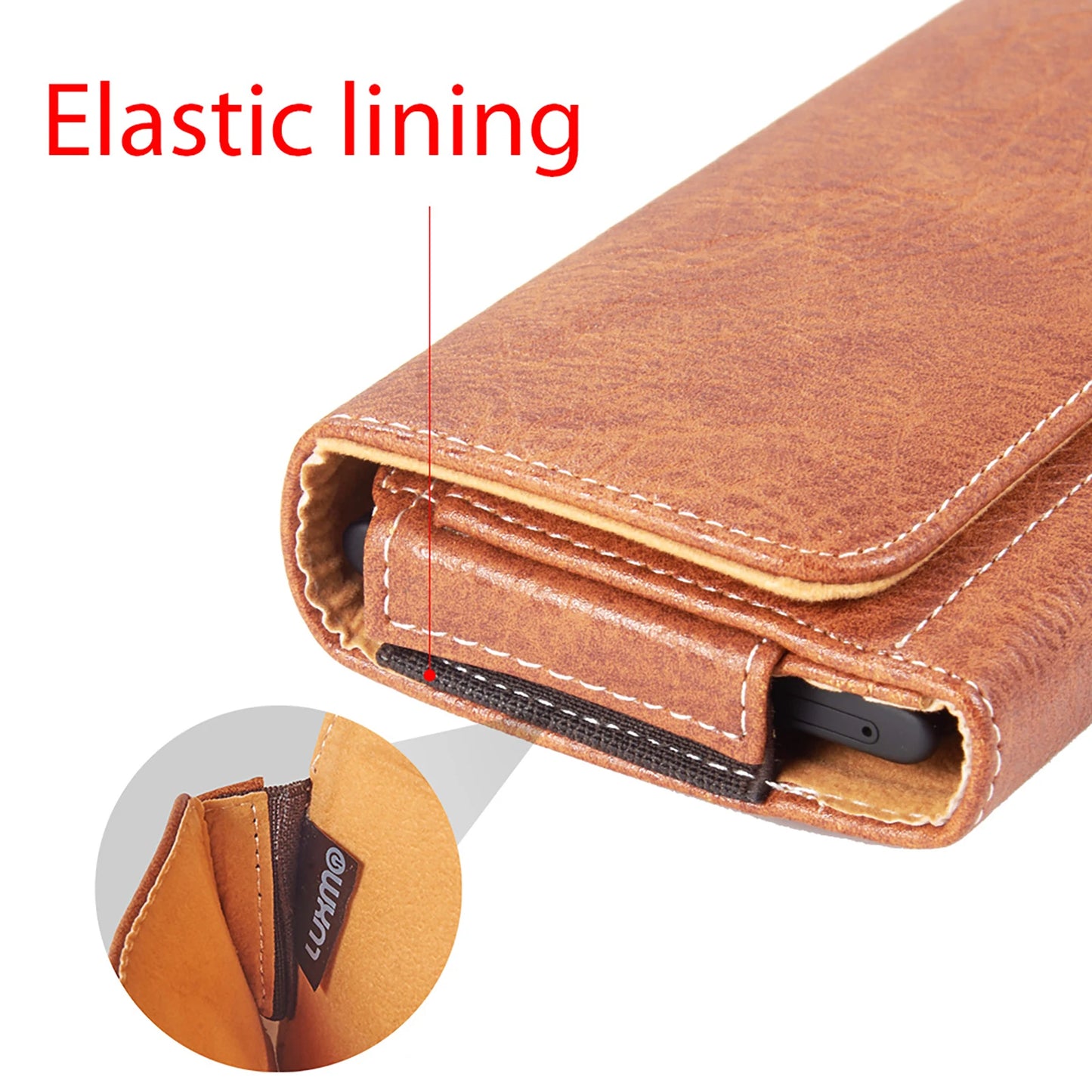 Universal wallet cellphone case belt mobile phone bag hanging waist cover Holster 4.7/5.5/6.3 inch retro leather magnetic pouch