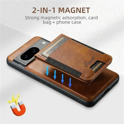 Luxury Magsafe Magnetic Wallet Leather Phone Case For Google Pixel 9 Pro XL Pixel 8 7 6 Pro 6A 7A 8APocket Card Holder Cover