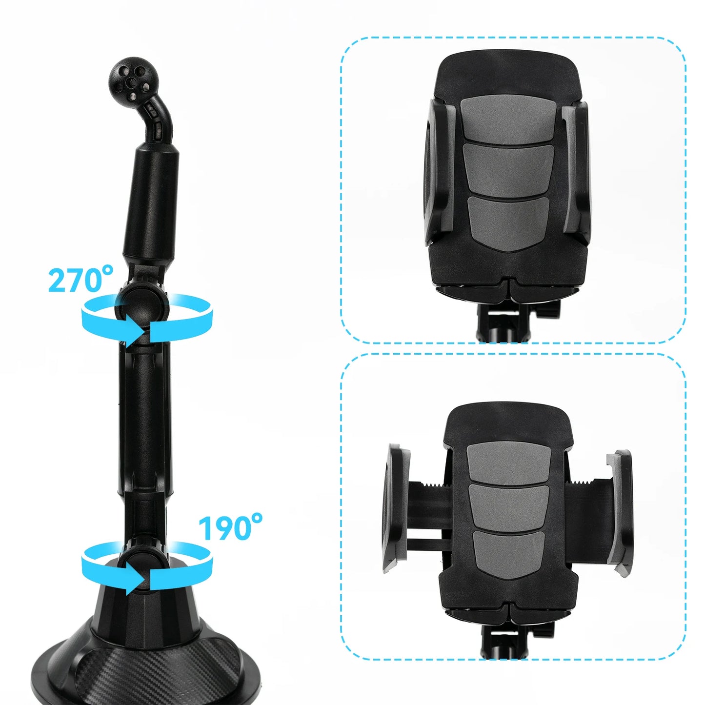 Universal 360° Car Cell Phone Stand Cup Holder Stand Drink Bottle Long Mount Support Smartphone Mobile Phone Bracket Accessories