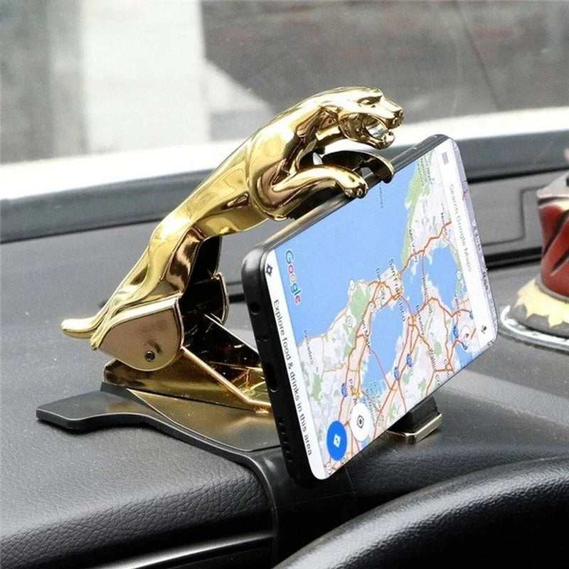 Cool Jaguar Cheetah HUD Car Phone Holder Leopard Cell Phone GPS Stand 360 Degree Mount Adjustable Clip Holder Accessories