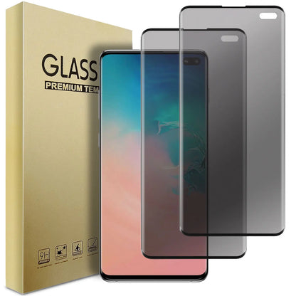 4-Pack For Samsung Galaxy S10/S10 Plus/s10+/S10e Case Friendly Anti Spy Privacy Tempered Glass Screen Protectors