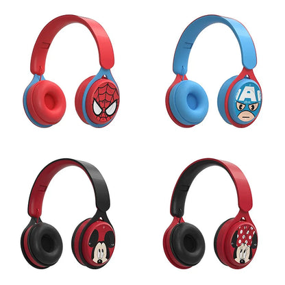 Disney Headphones Y08 Wireless Bluetooth Foldable Headsets HIFI Surround Sound Laptop Earphones for Children Anime Cartoon