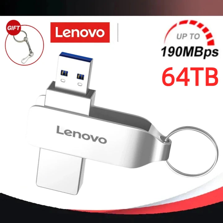 Lenovo 16TB Super Mini USB Flash Drive 64TB Pen Drive 128gb Micro Memory Sticks USB 3.0 Thumb Drive 8TB Pendrive 4TB 2TB U Disk