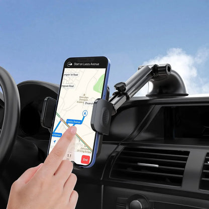 Car Phone Holder Universal Car Mount Dashboard & Windshield Suction Cup Phone Holder for iPhone Samsung, Google, All Smartphones