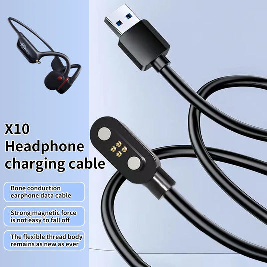 POLVCDG X7,X10 charger line bone conduction headphones special charging transmission connected to the computer parallel charging