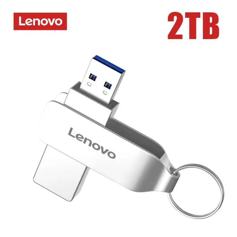 Lenovo 2TB USB 3.0 Flash Drive 2TB High-Speed Pen Drive 16TB 64TB Metal Waterproof Type-C PenDrive for Computer Storage Device