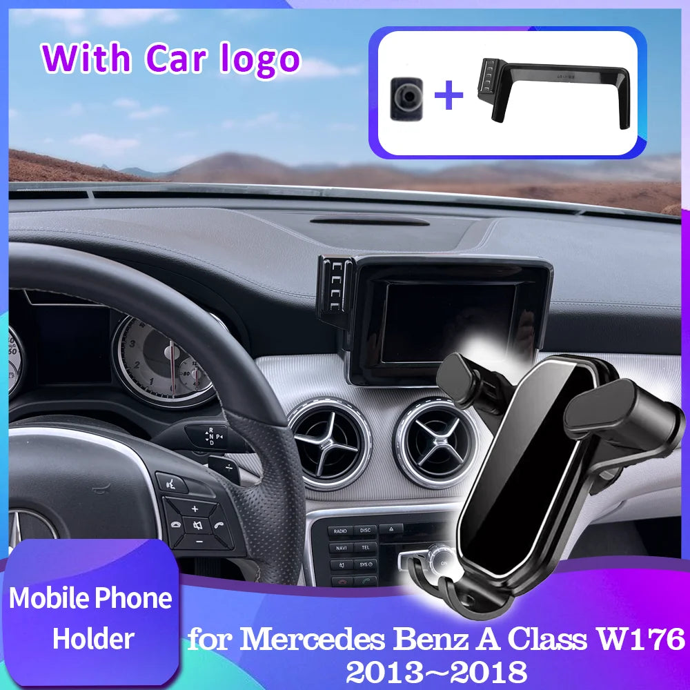 for Mercedes Benz A Class W176 180 220 250 2013~2018 Car Mobile Phone Holder Support Stand Air Vent Clip Tray Accessories iPhone