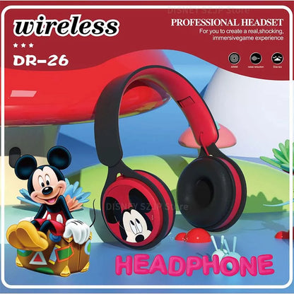 Disney Headphones Y08 Wireless Bluetooth Foldable Headsets HIFI Surround Sound Laptop Earphones for Children Anime Cartoon