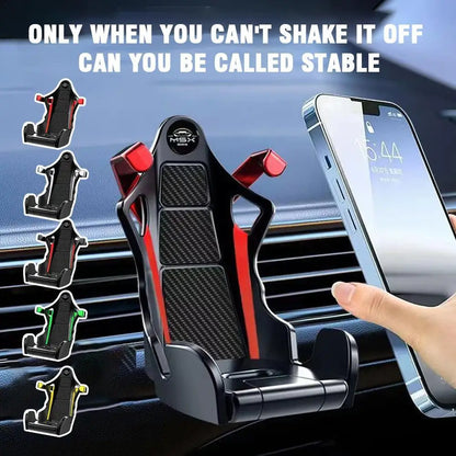 1pc Universal Car Phone Holder Racing Seat Shape Anti Shaking Cell Phone Holder Interior Ornament Car Styling Car Accessories