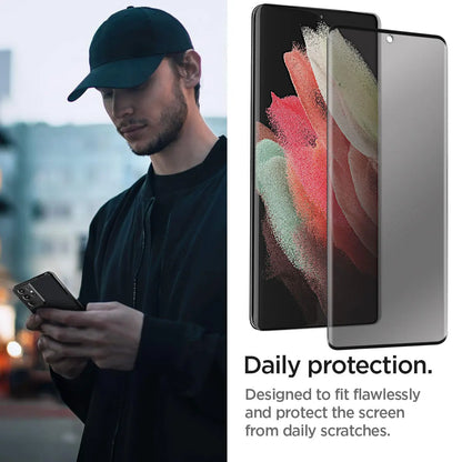 For Samsung Galaxy S21/S21 Plus/S21+/S21 Ultra/S21 FE 5G Case Friendly Anti Spy Privacy Tempered Glass Screen Protectors 2-Pack