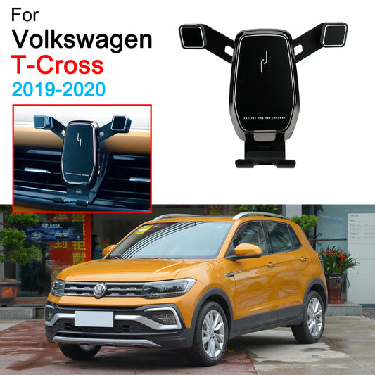 Car Mobile Phone Support Air Vent Mount Call Phone Holder for Volkswagen VW T-Cross Tcross Accessories 2019 2020 2021 2022 2023