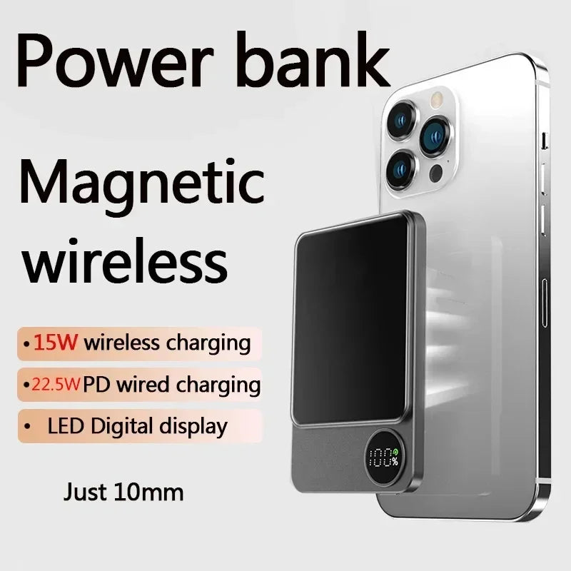 10000mAh Powerbank PD 22.5W Portable Magsafe Power Bank Fast Charge for iPhone 15 14 13 Pro Max External Battery Power Banks