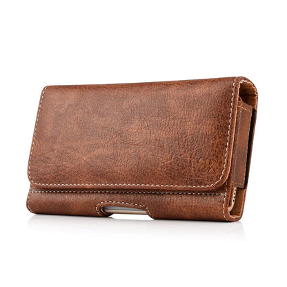 Universal wallet cellphone case belt mobile phone bag hanging waist cover Holster 4.7/5.5/6.3 inch retro leather magnetic pouch