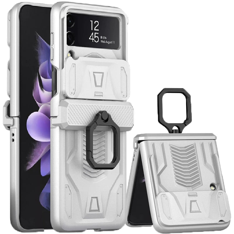 Magnetic Hinge All-Package Case For Samsung Galaxy Z Flip 4 Case Back Slide Camera Protection Hard Cover For Galaxy Z Flip3