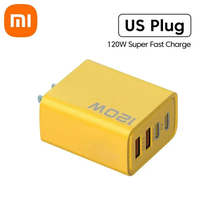 Xiaomi 120W PD 3.0 Quick Charging Fast Charging QC 3.0 USB Type-C Chargers Wall Charger 4 Ports USB Charger For Samsung IPhone