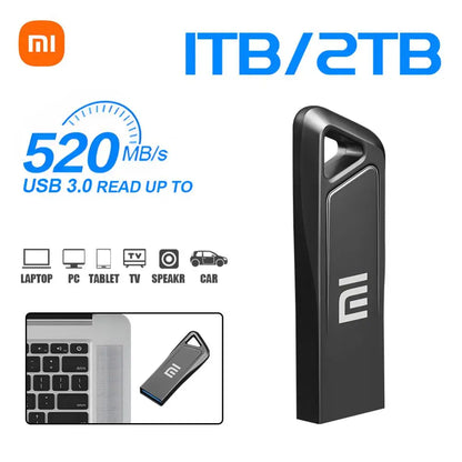 Xiaomi 2TB Usb 3.0 Flash Drives High Speed Metal Pendrive 1TB 512GB 256GB Portable Usb Drive Waterproof Memoria Usb Flash Disk