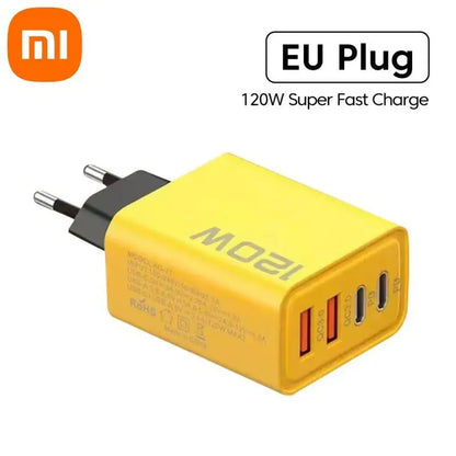 Xiaomi 120W PD 3.0 Quick Charging Fast Charging QC 3.0 USB Type-C Chargers Wall Charger 4 Ports USB Charger For Samsung IPhone