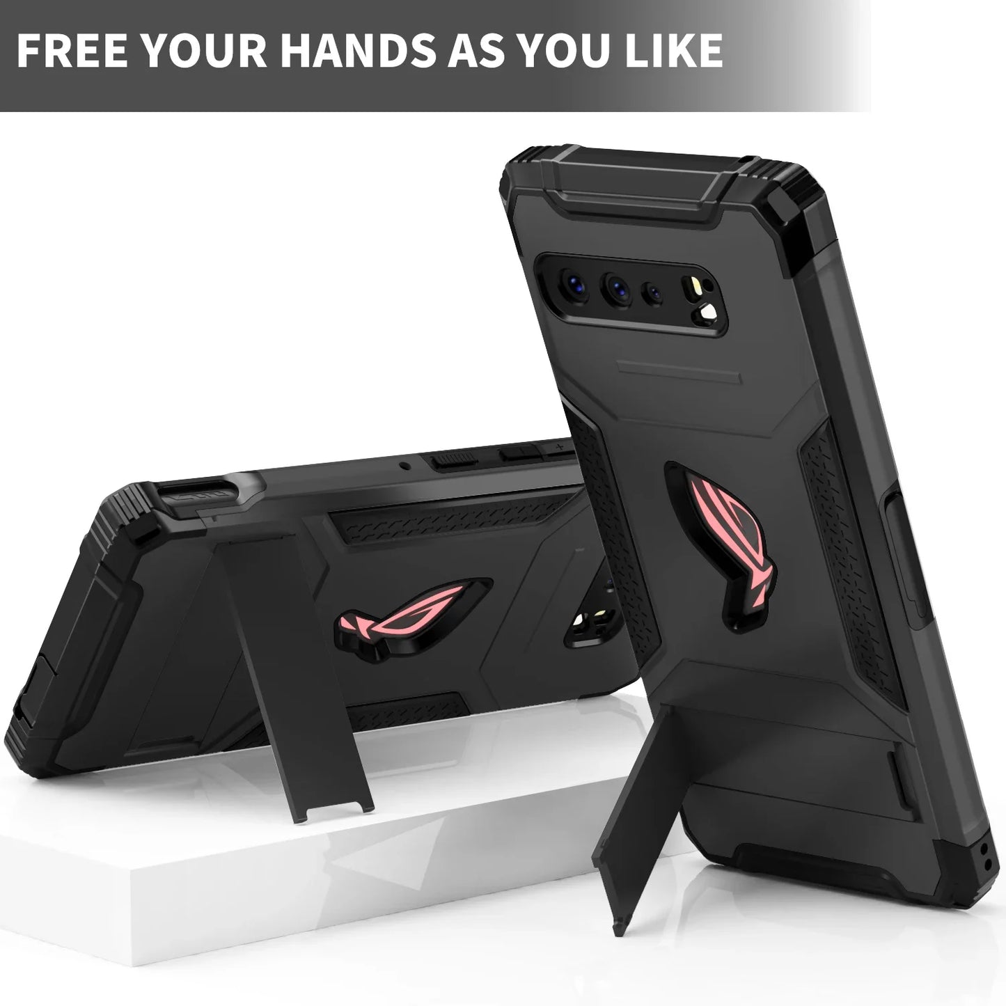 Armour Case for ASUS ROG Phone 3 Case Air Trigger Compatible with Kickstand and Dust Plug Military Grade Drop Protection