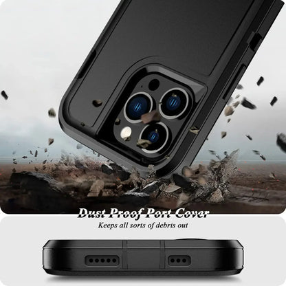 Case For iPhone 16 15 14 13 12 11 Pro Max XS XR 8 Plus Heavy Duty Shockproof Anti-Scratch Rugged Protective with Kickstand Cover