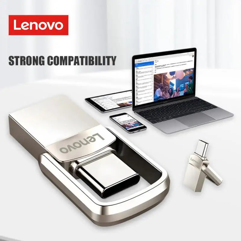 Lenovo 2TB Usb 3.0 Flash Drives High Speed Metal Pendrive 1TB 512GB 256GB Portable Usb Drive Waterproof Memoria Usb Flash Disk