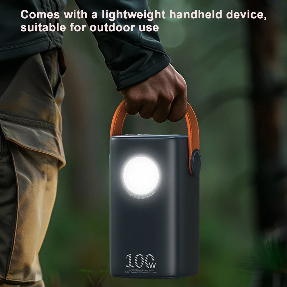 PD100W Portable Power Bank 60000mAh Two-way Fast Charging Power Station LED For Home Camping Emergency Mobile Charging Station