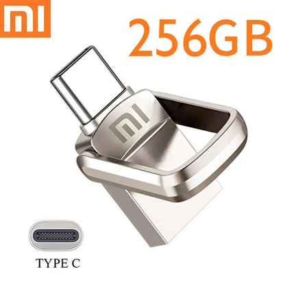 XIAOMI 2TB Metal U Disk 2 IN 1 OTG 1024GB 128GB Flash Drive USB 3.1 512gb 1TB Pen Drives Memory Stick Type C Adapter Gifts New