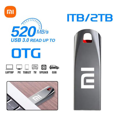 Xiaomi 2TB Usb 3.0 Flash Drives High Speed Metal Pendrive 1TB 512GB 256GB 128GB Waterproof Portable Memoria Usb Flash Disk