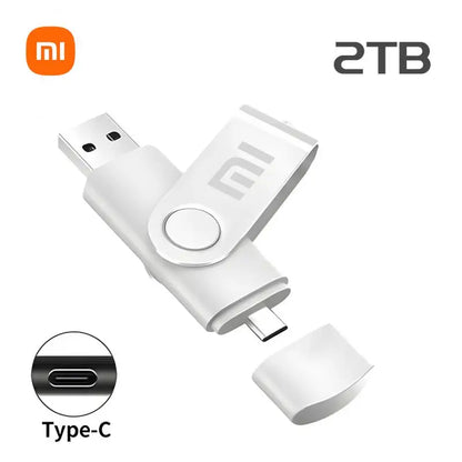 Xiaomi Metal U Disk 2TB Portable Pen Drive 1TB High Speed USB 3.0 Type-C Interface Waterproof 1TB 512GB Memoria Usb Flash Disk