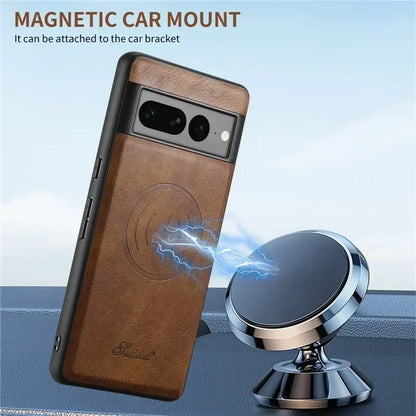 Luxury Magsafe Magnetic Wallet Leather Phone Case For Google Pixel 9 Pro XL Pixel 8 7 6 Pro 6A 7A 8APocket Card Holder Cover