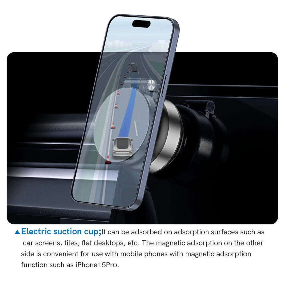 2024 New CZ07 Vacuum Car Phone Holder For iPhone Samsung Xiaomi Magnetic Suction Cup Phone Mount Universal Folding Phone Stand