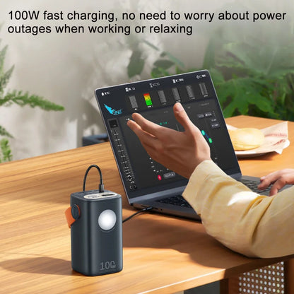 PD100W Portable Power Bank 60000mAh Two-way Fast Charging Power Station LED For Home Camping Emergency Mobile Charging Station