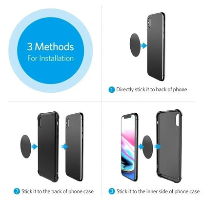 5Pcs Universal Metal Disk Plates for Magnet Car Phone Holder  Iron Sheet Stickers Magnetic Phone Stand Accessories