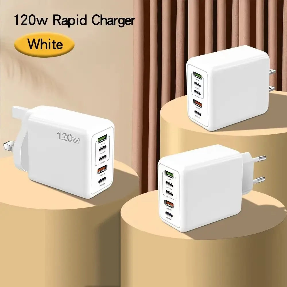 Xiaomi 120W Charger Fast Charging PD QC 3.0 USB Type C Charger Fast Charging EU/US/UK Plug Adapter For iphone 15 Samusng S23