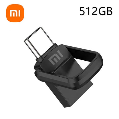 XIAOMI 2TB Metal U Disk 2 IN 1 OTG 1024GB 128GB Flash Drive USB 3.1 512gb 1TB Pen Drives Memory Stick Type C Adapter Gifts New