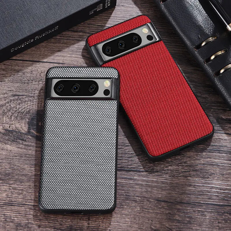 For Google Pixel 8 Pro Case Texture Braided nylon Fiber Protective Cover for Google Pixel 8 Shockproof Matte Case